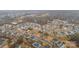 Aerial neighborhood shot of the houses and street layout in the community at 8651 Shadetree St, Huntersville, NC 28078
