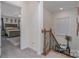 Hallway with carpeted stairs leading to a bedroom at 8651 Shadetree St, Huntersville, NC 28078