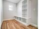 Mud room with built in shelving, bench, and hooks at 8720 Acadia Pkwy # 597, Sherrills Ford, NC 28673