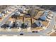 Aerial view of a neighborhood with homes and a street running through it at 9022 Colwick Hill Ln, Charlotte, NC 28215