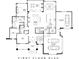 Detailed first floor plan showcasing the layout of the home, including the primary bedroom, kitchen, and garage at Lot 4 Holbrook Rd, Fort Mill, SC 29715