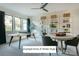 Bright living room with large windows, built-in bookshelves, and modern decor at Lot 4 Holbrook Rd, Fort Mill, SC 29715