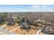 Aerial view of the houses and neighborhoods showcasing spacious lots and landscaping at 12515 Hashanli Pl, Matthews, NC 28105