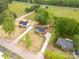 An aerial view of three new homes, driveways, and landscaping at 1323 Mack Dr, McConnells, SC 29726