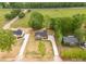 Expansive aerial view of single-Gathering homes featuring well-manicured lawns and tree-lined surroundings at 1323 Mack Dr, McConnells, SC 29726