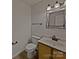 Cozy bathroom with modern fixtures and a decorative mirror at 26017 Misty Way Dr, Fort Mill, SC 29708