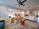 Open-concept living space showcasing the kitchen, dining area, and a comfortable living area at 5028 Colline Ct, Charlotte, NC 28216