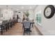 Open dining area adjacent to the kitchen features hardwood floors and abundant natural light at 6509 Gopher Rd, Lancaster, SC 29720