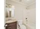 Cozy bathroom with a granite vanity, bathtub-shower combo, and a mirrored cabinet at 775 Summerwood Dr, Rock Hill, SC 29732