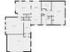 Detailed floor plan showcasing the layout of the home's first floor with measurements for each room at 8133 Strawberry Ln, Charlotte, NC 28277
