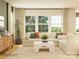 Comfortable living room with large windows, sectional sofa, and stylish decor at 1566 Croydon St, Indian Land, SC 29707