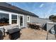 Outdoor patio space with a dining table, a fire pit, comfortable seating, and views of the neighborhood at 2014 Bryant Park Dr, Charlotte, NC 28208
