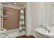 Bathroom features a shower and tub combo and single bowl sink at 2338 Yadkin Ave # 205, Charlotte, NC 28205