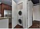 Convenient laundry area with stackable washer and dryer units, maximizing space and efficiency at 2338 Yadkin Ave # 205, Charlotte, NC 28205