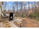 Back patio overlooking a wooded area at 2349 Gooseberry Rd, Charlotte, NC 28208