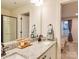 Bathroom features granite countertops, double sinks, and a separate shower at 711 E 3Rd Ave, Gastonia, NC 28054