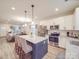 Modern kitchen with stainless steel appliances, white cabinetry, and a center island with seating at 711 E 3Rd Ave, Gastonia, NC 28054