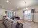 Inviting living room with a comfortable sofa, large windows, and warm neutral tones at 711 E 3Rd Ave, Gastonia, NC 28054
