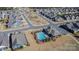 Aerial view featuring community pool, clubhouse, and surrounding neighborhood at 1284 Independence St, Tega Cay, SC 29708