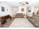 Inviting living room featuring modern decor, neutral colors, and comfortable seating at 137 Tenth Green Ct, Statesville, NC 28677