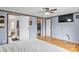 Primary bedroom featuring hardwood floors, closet and an attached bathroom at 1691 Hopewell Church Rd, Catawba, NC 28609
