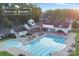 Community pool with a lounging area at 208 Cape August Pl, Belmont, NC 28012