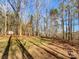 Expansive backyard with mature trees and partial clearing at 215 Creek View Rd, Mooresville, NC 28117