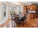Cozy breakfast nook with hardwood floors and natural light at 3536 Wylie Meadow Ln, Charlotte, NC 28269