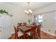 Bright dining room with a view of the lake and room for six, perfect for entertaining at 405 Northwest Dr, Davidson, NC 28036