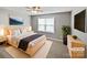 Cozy bedroom with a plush bed, neutral walls, and a window providing natural light at 509 Riviera Pl, Rock Hill, SC 29730