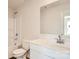 Clean bathroom featuring a shower-tub combo, modern vanity, and bright lighting at 5336 Small St, Catawba, NC 28609