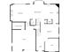 Detailed first floor plan of the house featuring kitchen, living room, and office at 6409 Chadwell Ct, Fort Mill, SC 29707