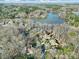 Aerial view of a neighborhood with lake access and lush green surroundings at 907 Thorn Ridge Ln, Lake Wylie, SC 29710