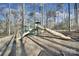 Playground with slides and play equipment surrounded by trees at 907 Thorn Ridge Ln, Lake Wylie, SC 29710