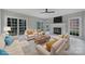 Inviting living room with plush seating, fireplace, and large windows offering ample natural light at 907 Thorn Ridge Ln, Lake Wylie, SC 29710
