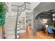 Grand foyer with a staircase, hardwood floors, and elegant decor at 9135 Fair Oak Dr, Sherrills Ford, NC 28673