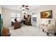 Inviting home office with a large desk, ample storage, and a comfortable seating area at 9135 Fair Oak Dr, Sherrills Ford, NC 28673