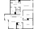 Detailed floorplan showcasing the layout of the second floor of the house, including bedrooms and bathrooms at 1062 Baldwin Dr, Lancaster, SC 29720