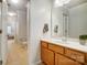 Bathroom featuring a single vanity and access to a separate toilet room at 1126 Snowbird Ln, Waxhaw, NC 28173