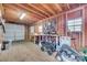 Well-organized garage with ample workspace, tool storage, and a convenient roll-up door at 119 Hemphill Ave, Chester, SC 29706