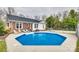 Backyard pool view highlighting the pool's position to the rear of the house with lounge chairs at 119 Hemphill Ave, Chester, SC 29706