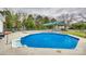 Backyard pool and covered parking area at 119 Hemphill Ave, Chester, SC 29706