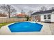 Backyard pool and partially fenced backyard at 119 Hemphill Ave, Chester, SC 29706