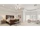 Main bedroom with tray ceilings, hardwood floors, natural light, and luxury furniture at 1506 Venetian Way Dr, Waxhaw, NC 28173