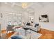 Bright living room featuring a fireplace, decorative furniture, and backyard access at 1506 Venetian Way Dr, Waxhaw, NC 28173