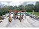 Resort style pool area with fireplace, pergola, and outdoor seating at 1506 Venetian Way Dr, Waxhaw, NC 28173