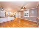 Open concept kitchen with an eat-in dining area featuring hardwood floors and custom cabinetry at 1552 10Th Street Nw Pl, Hickory, NC 28601
