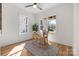 Sun-filled office features hardwood floors and abundant natural light at 1824 Haines St, Charlotte, NC 28216