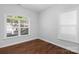 Bedroom with hardwood floors and a window with blinds at 3009 Scottcrest Way, Waxhaw, NC 28173