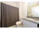 Bathroom featuring granite countertops, a vanity with storage and a shower-tub combo at 4242 Plumeria Way, Fort Mill, SC 29707